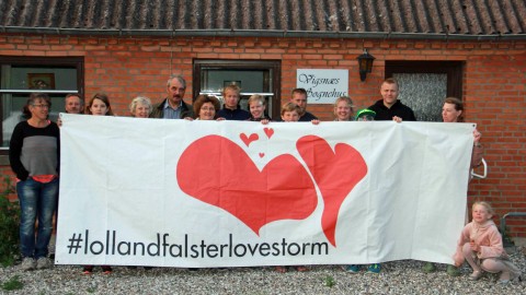 #lollandfalsterlovestorm var en reaktion på TV 2's dokumentarserie. (Foto: Kirsten Sydendal)